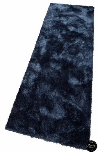 Traversă Dana albastra, foarte groasa si pufoasa 80x200 cm