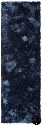 Traversă Dana albastra, foarte groasa si pufoasa 80x200 cm