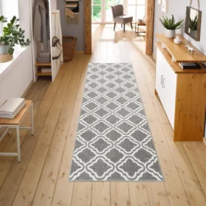 Traversa Debora cu fire scurte gri 67x230 cm
