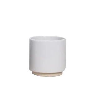 Vas decorativ alb ceramica Belle D7