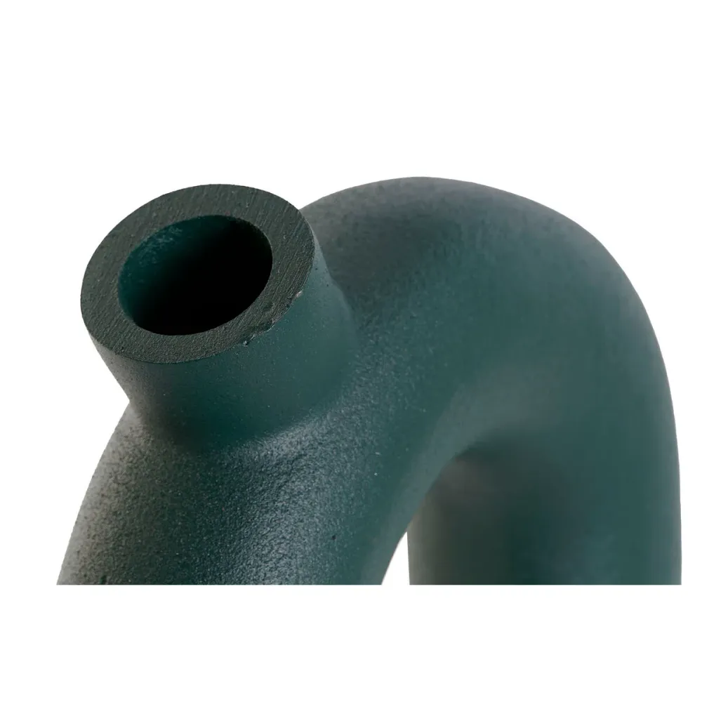 Vază Home ESPRIT Verde Aluminiu 19 x 5 x 17 cm (2 Unități)
