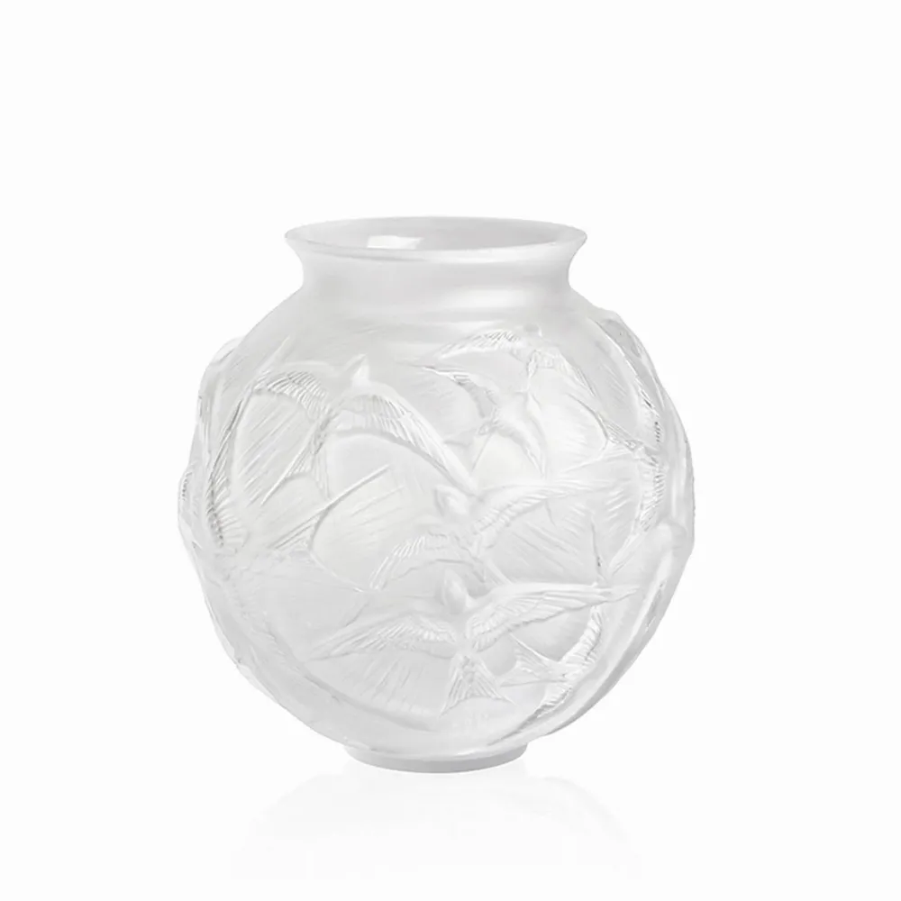 Vaza medie Lalique Hirondelles cristal transparent 10624100