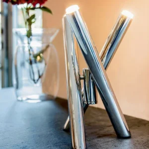 Veioză Shangai LED cu 3 Tuburi Metalice 30 cm - Brand Riflessi