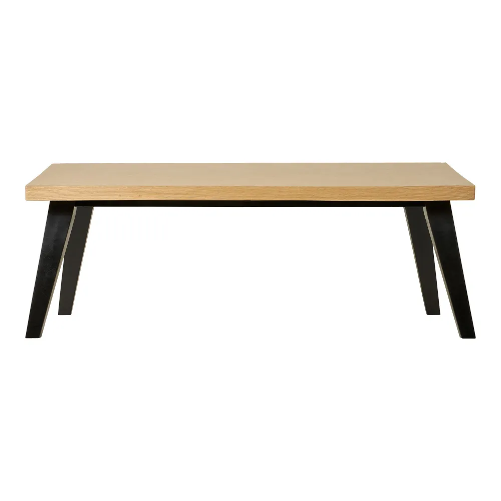 Amora Masuta de cafea din furnir de stejar cu model os de peste, 60x120x42 cm