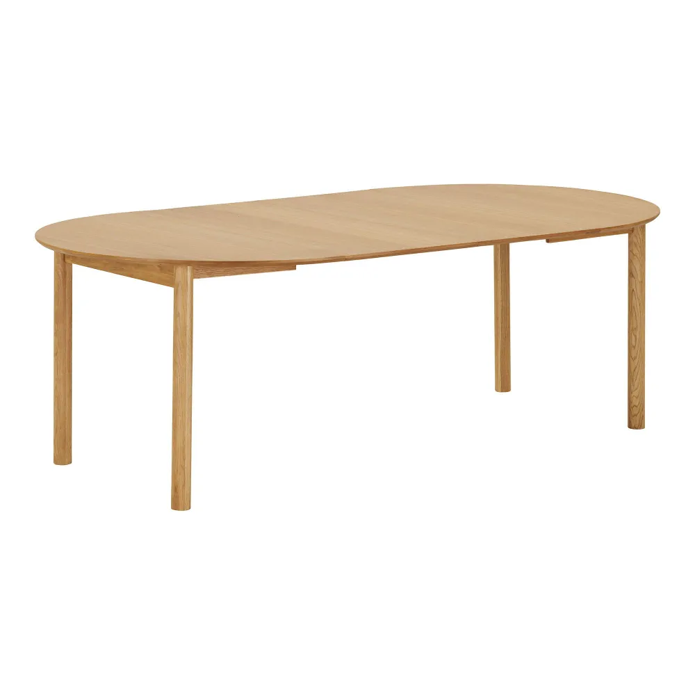 Bundaberg Masa de dining din furnir de stejar, natur, incl. doua placi de extensie ø120x120-170-220x75 cm