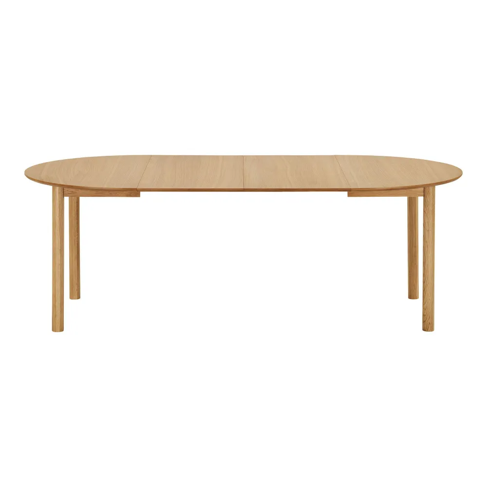 Bundaberg Masa de dining din furnir de stejar, natur, incl. doua placi de extensie ø120x120-170-220x75 cm