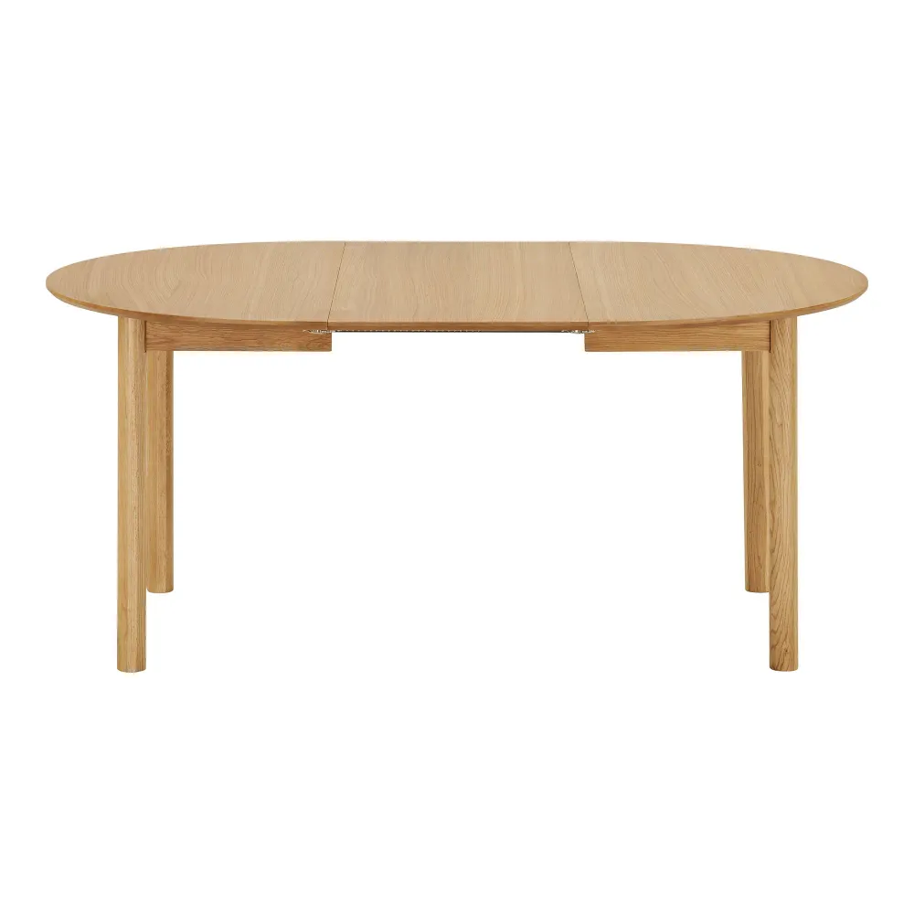 Bundaberg Masa de dining din furnir de stejar, natur, incl. doua placi de extensie ø120x120-170-220x75 cm