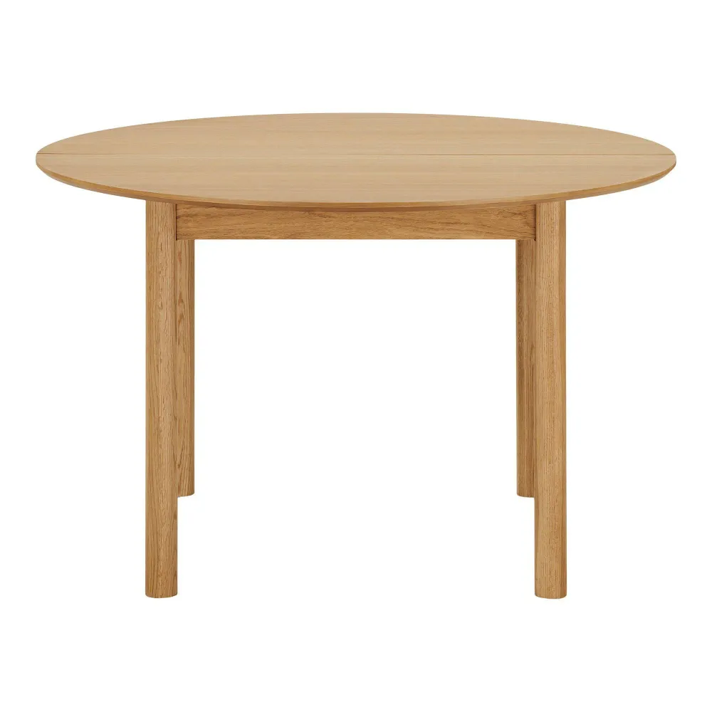 Bundaberg Masa de dining din furnir de stejar, natur, incl. doua placi de extensie ø120x120-170-220x75 cm