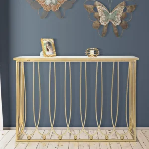 Consola Mauro Ferretti Amelie 120X43X80 cm, Auriu