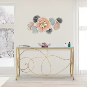 Consola Mauro Ferretti Art 140X40X80 cm, Auriu