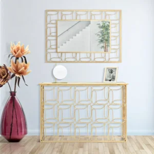 Consola Mauro Ferretti Bubbles 120X40X81 cm, Auriu/Argintiu