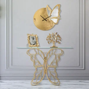 Consola Mauro Ferretti Butterfly 110X40X76 cm, Auriu