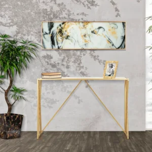 Consola Mauro Ferretti Easy 120X40X80 cm, Auriu
