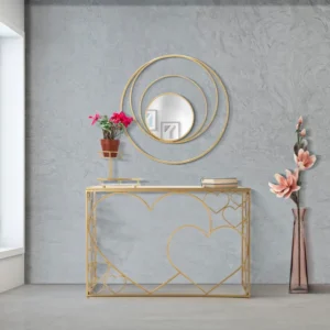 Consola Mauro Ferretti Heart 120X43X80 cm, Auriu