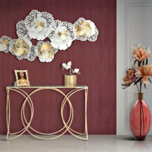 Consola Mauro Ferretti Infinity Small 120X40X79 cm, Auriu/Negru