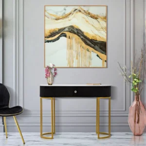 Consola Mauro Ferretti Montpellier Black 100X43X74 cm, Multicolor