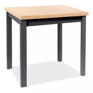 Masa ADAM, stejar artisan/negru, 80x80x75 cm