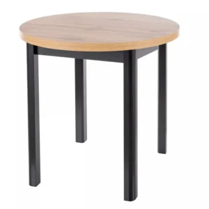 Masa ADAM, stejar artisan/negru, PAL laminat, 80x80x75 cm
