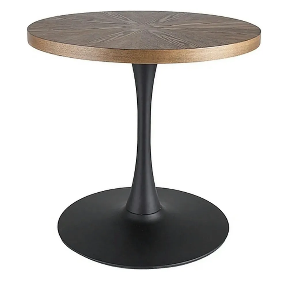 Masa AMADEO, nuc/negru, 80x80x76 cm