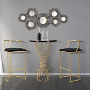 Masa Bar Mauro Ferretti Tower Ø 70X103 cm, Auriu/ Oglinda Bronz