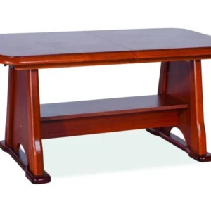 Masa BEATA, castan, cadru din lemn masiv, extensibila, 130-170x67x60-77 cm