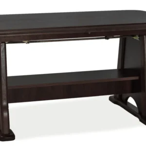 Masa BEATA, wenge, cadru din lemn masiv, extensibila, 130-170x67x60-77 cm