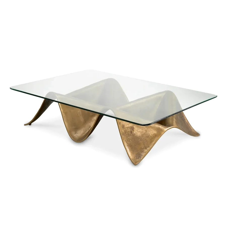 Masa cafea gold din aluminiu Angelico Eichholtz
