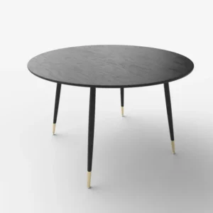 Masa EMBOS, negru/auriu, 120x75 cm
