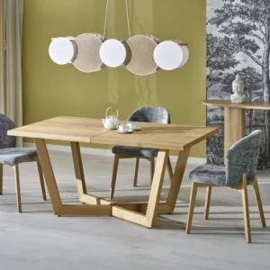 Masa extensibila MASSIVE 3, stejar natural, PAL furniruit/lemn, 160/250x90x77 cm
