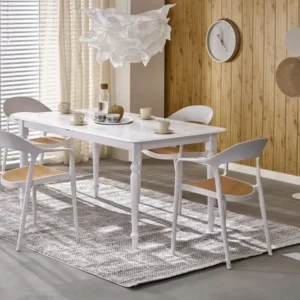 Masa extensibila NELSON, alb, 160/200x90x76 cm