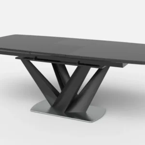 Masa extensibila PATRIZIO, gri/negru, 160/200x90x77 cm