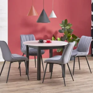 Masa extensibila RINGO, casmir/negru, PAL furniruit, 102/142x102x76 cm