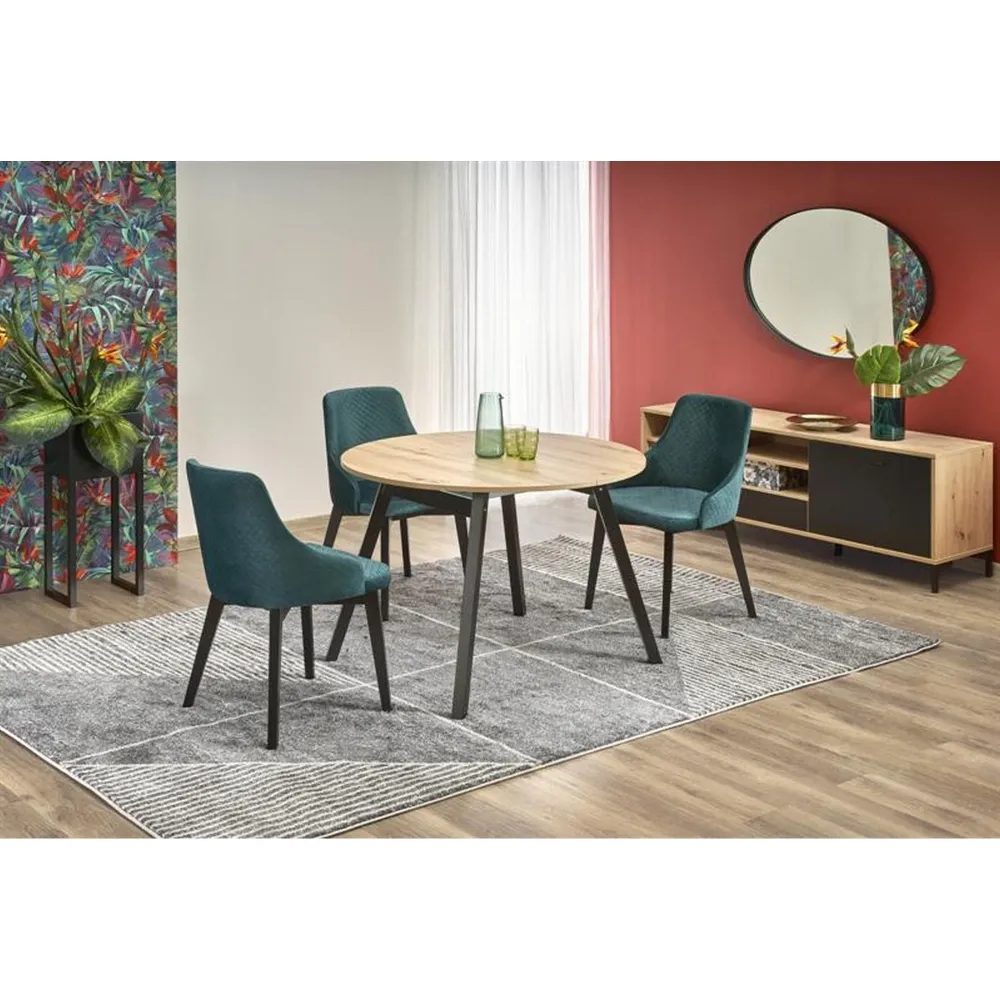 Masa extensibila RUBEN, stejar artizanal, 102/142x102x73 cm