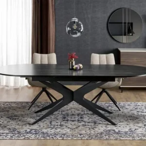 Masa extensibila SANDRO, negru, 180/240x100x76 cm