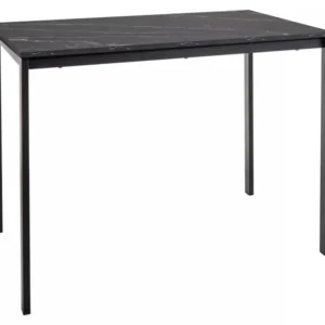 Masa MARIO, negru cu efect de marmura, 100x60x75 cm