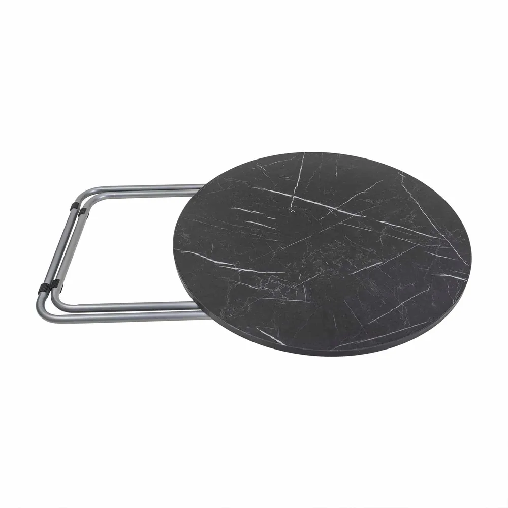Masa plianta rotunda cu blat mdf, dimensiuni 70x70cm, negru/ ZLN 6937