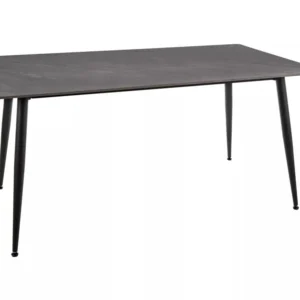 Masa RION, gri cu efect de marmura, ceramica/metal, 160x90x76 cm
