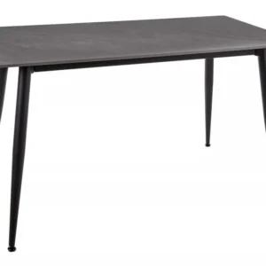 Masa RION, gri cu efect de marmura, ceramica/metal, 130x70x76 cm