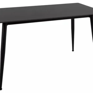 Masa RION, negru cu efect de marmura, ceramica/metal, 130x70x76 cm