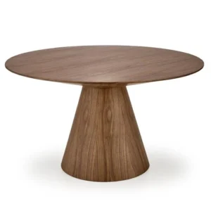 Masa rotunda HENDERSON, nuc, furnir natural, 138x78 cm