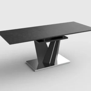 Masa Salvador, gri lacuit 160-200x90x77 cm