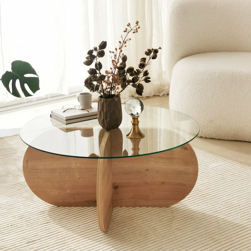 Masuta de Cafea Asi Home Bubble - Sapphire Oak, Stejar, 75 x35 x75cm