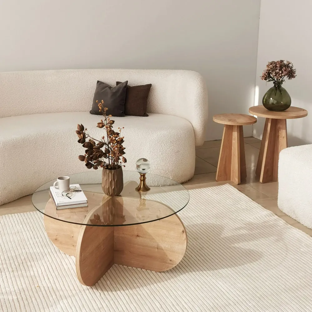 Masuta de Cafea Asi Home Bubble - Sapphire Oak, Stejar, 75 x35 x75cm