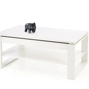Masuta cafea BETTY, alb, PAL laminat, 120x65/92x50/72 cm