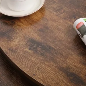 Masuta cafea ELLA , maro rustic/negru mat, PAL/metal, 80x45 cm