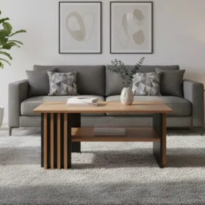 Masuta cafea EVITA, stejar artisan/negru, PAL laminat, 100x60x50 cm