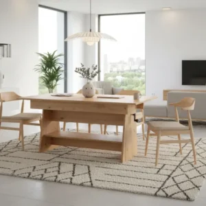 Masuta de cafea extensibila ERIKA, stejar artisan, PAL laminat, 120/160x70x61/72 cm