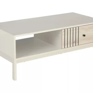 Masuta cafea FROST L5, stejar alpin/alb, PAL/metal, 100x50x40 cm