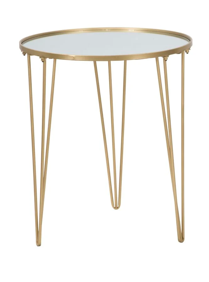 Masuta Cafea Mauro Ferretti Glam Gold/Mirror Ø 50X58,5 cm, Auriu