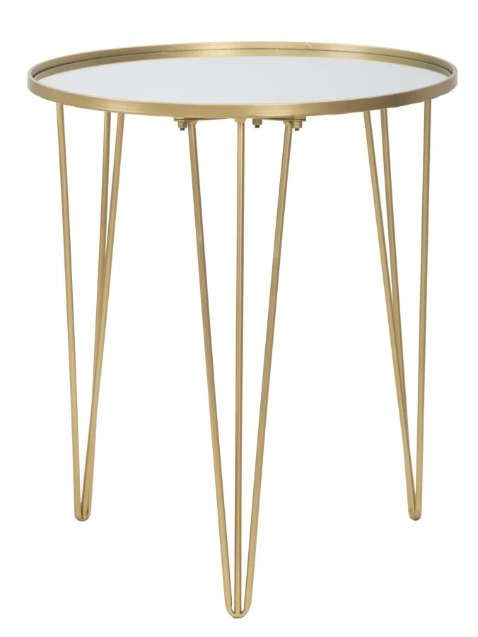 Masuta Cafea Mauro Ferretti Glam Gold/Mirror Ø 50X58,5 cm, Auriu